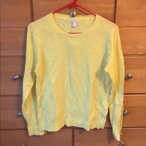 VGUC J. Crew L Large Bright yellow sweater